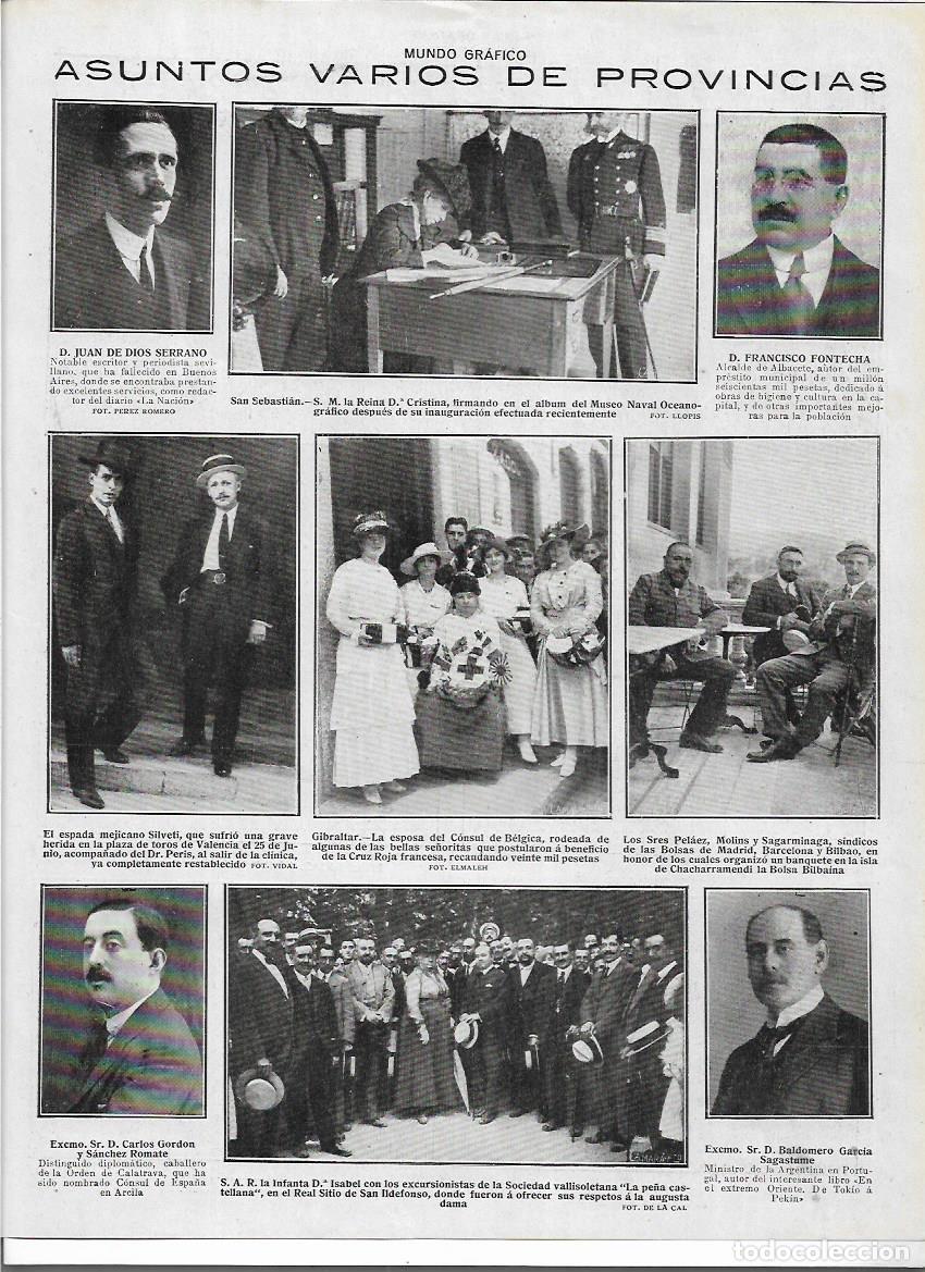 Coleccionismo: &Ntilde;O 1916 RECORTE PRENSA REAL SITIO SAN ILDEFONSO REINA VICTORIA CON EXCURSIONISTAS LA PE&Ntilde;A CASTELLANA