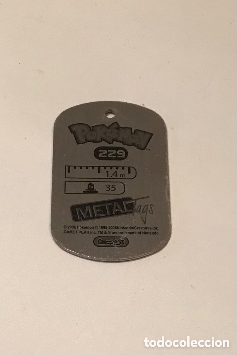 Coleccionismo: POKEMON METAL TAGS N&bull;229 - Foto 2