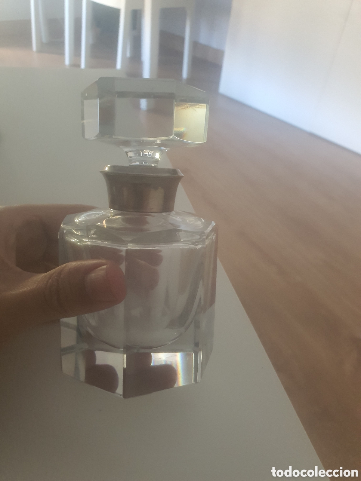 Coleccionismo: Antiguo perfumero de cristal - Foto 7