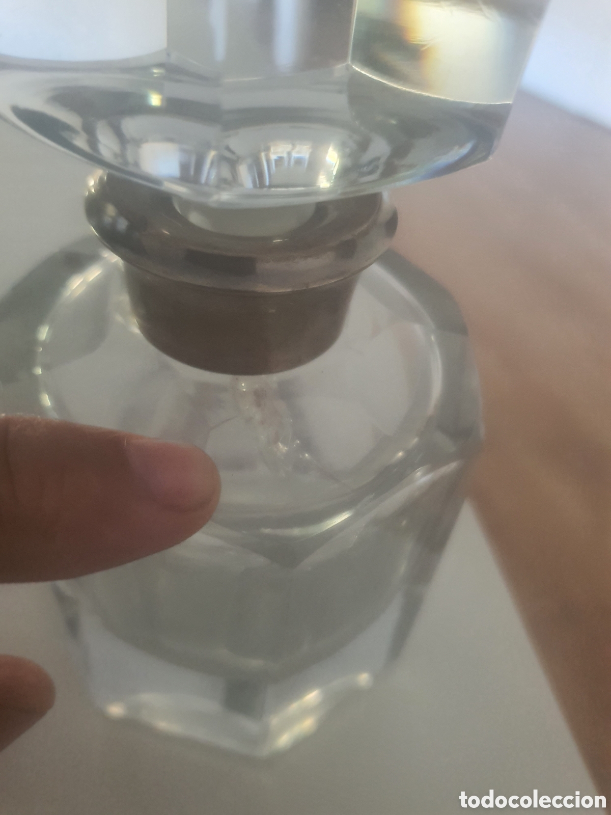 Coleccionismo: Antiguo perfumero de cristal - Foto 8