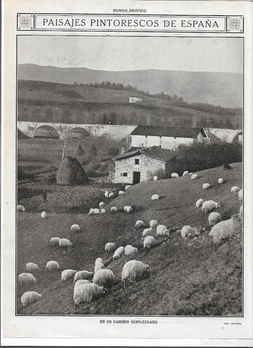 Colecionismo: A&Ntilde;O 1916 RECORTE PRENSA UN CASERIO GUIPUZCOANO GUIPUZCOA PAISAJE PINTORESCO FOTOGRAFIA CAMARA