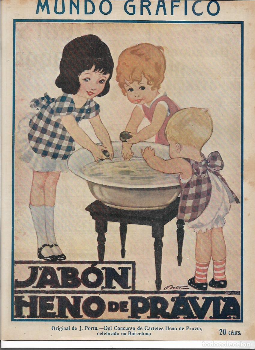 Sammelleidenschaft Papier: A&Ntilde;O 1916 RECORTE PRENSA PUBLICIDAD CONCURSO CARTELES JABON HENO DE PRAVIA DIBUJO J PORTA