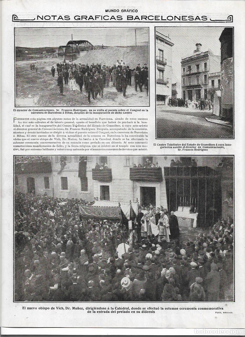 Sammelleidenschaft Papier: A&Ntilde;O 1916 RECORTE PRENSA INAUGURACION PUENTE SOBRE EL CONGOST CARRETERA DE BARCELONA A RIBES