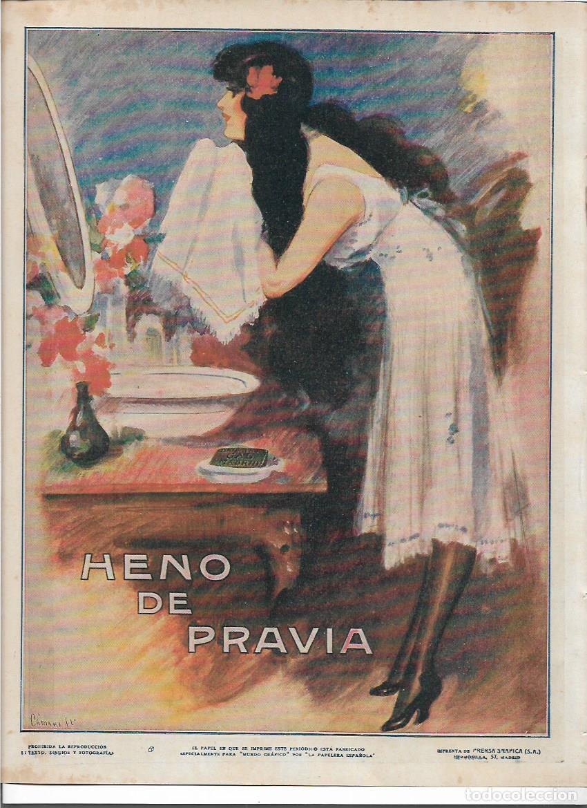 Collecting paper: A&Ntilde;O 1916 RECORTE PRENSA PUBLICIDAD JABON HENO DE PRAVIA PAPEL FABRICADO EN LA PAPELERA ESPA&Ntilde;OLA