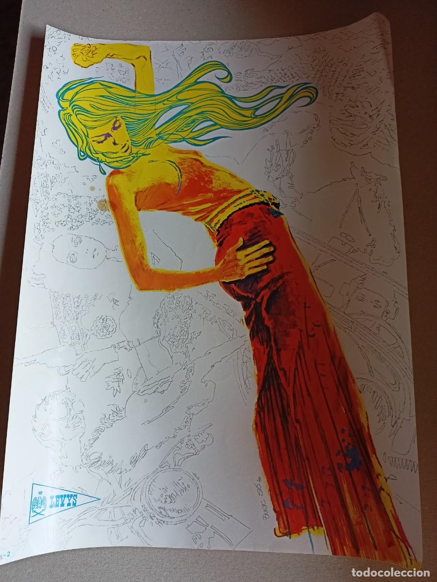 Coleccionismo: POSTER DIBUJO PUBLICITARIO DE &rdquo;LEVYS&rdquo; DE 34 X 24