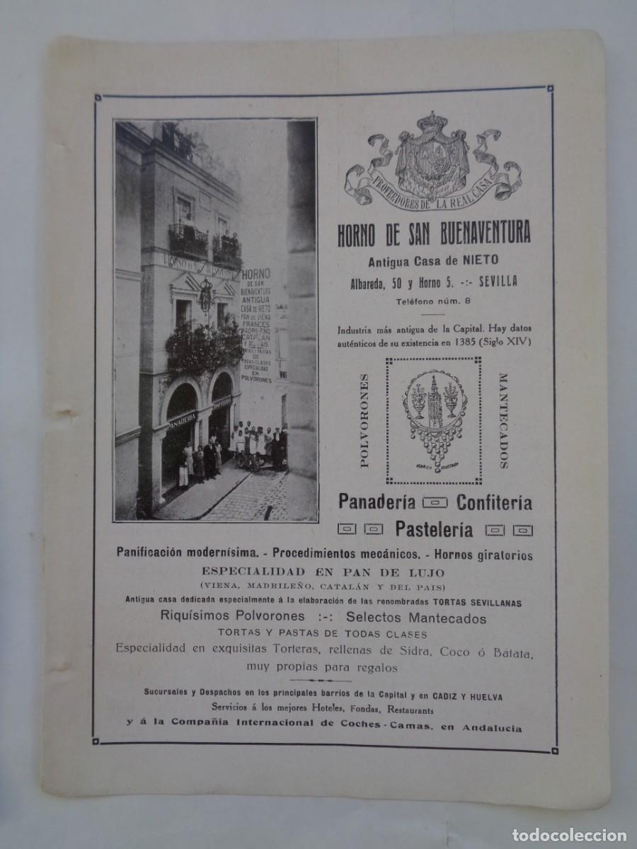 Coleccionismo: HOJA DE REVISTA CON ANUNCIO DE HORNO DE SAN BUENAVENTURA DE SEVILLA . A&Ntilde;OS 20