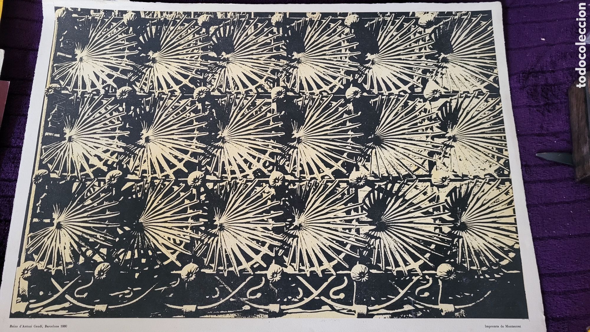 Coleccionismo: Reixa&rdquo; DAntoni Gaudi lmprenta de Montserrat