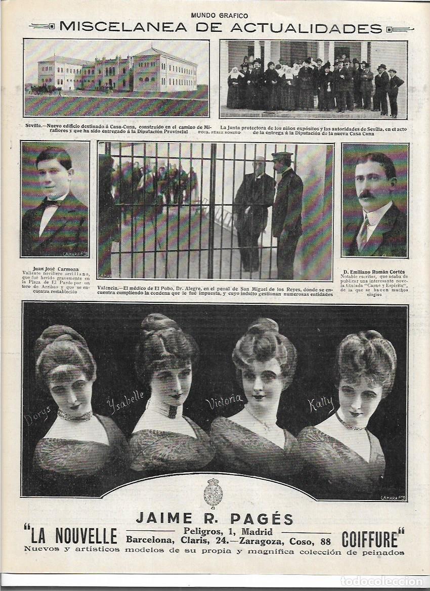 Collecting paper: A&Ntilde;O 1916 RECORTE PRENSA SEVILLA NUEVO EDIFICIO CASA CUNA CAMINO DE MIRAFLORES INAUGURACION