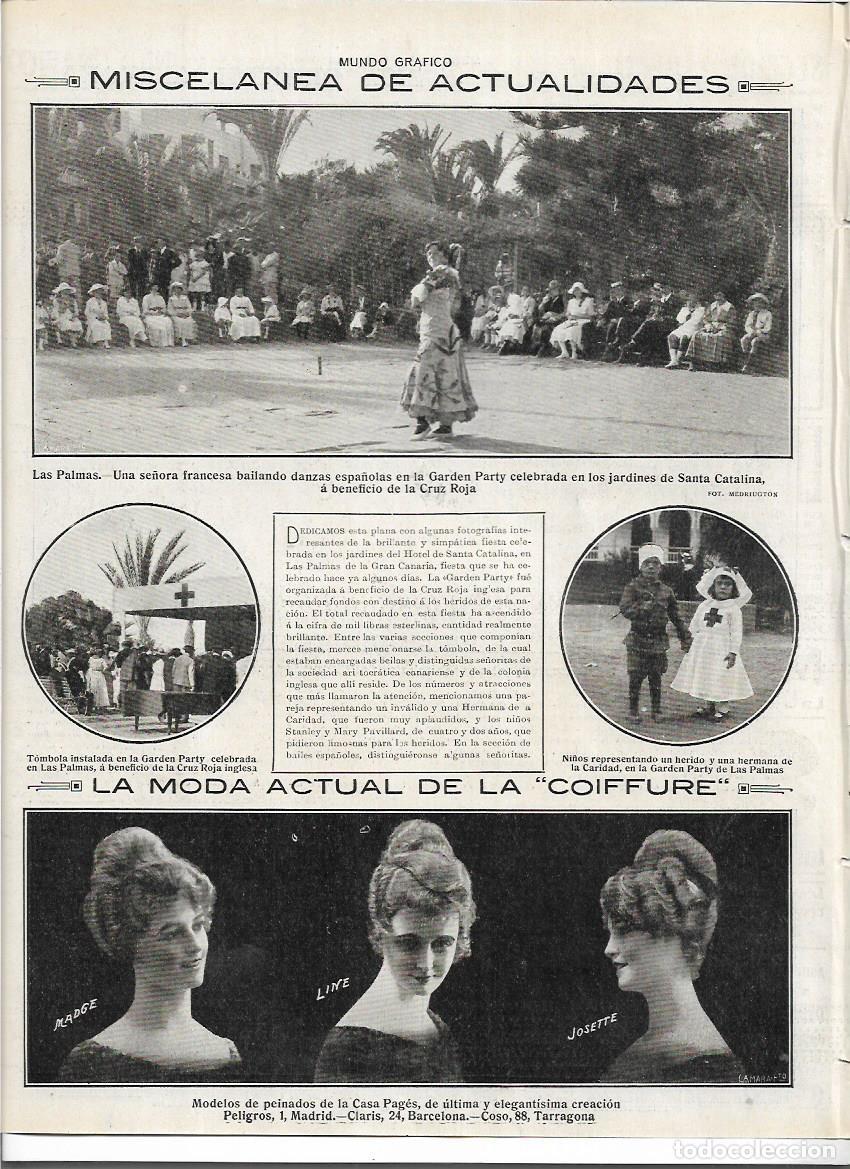 Colecionismo: A&Ntilde;O 1916 RECORTE PRENSA LAS PALMAS FESTIVAL DANZA A BENEFICIO CRUZ ROJA JARDINES SANTA CATALINA