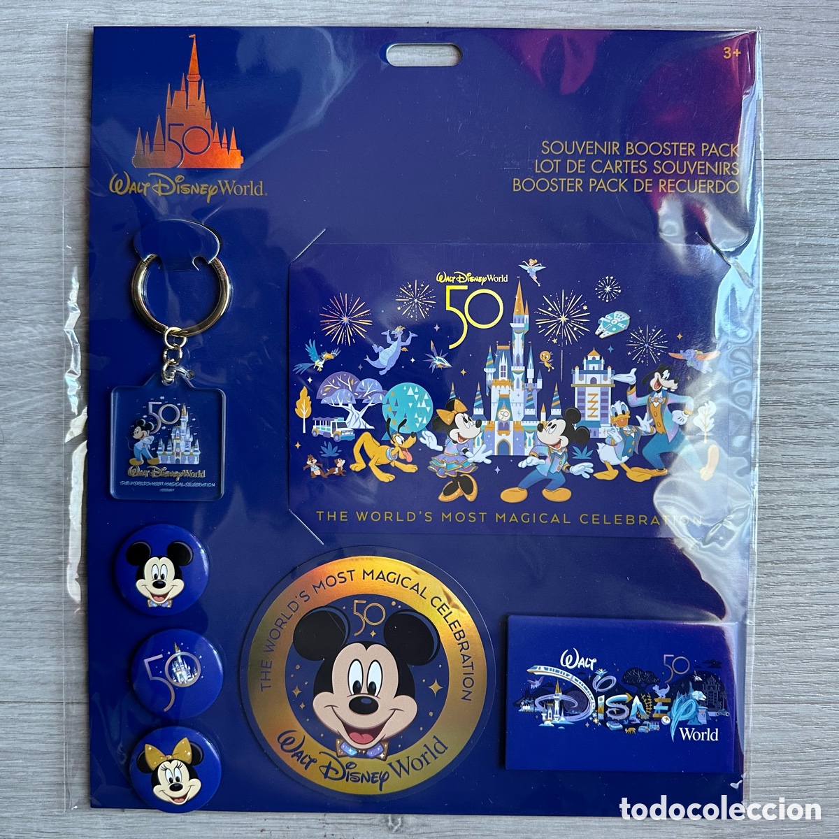 Sammeln: Walt Disney World Booster pack de recuerdo. Souvenir 50 Aniversario Walt Disney World.