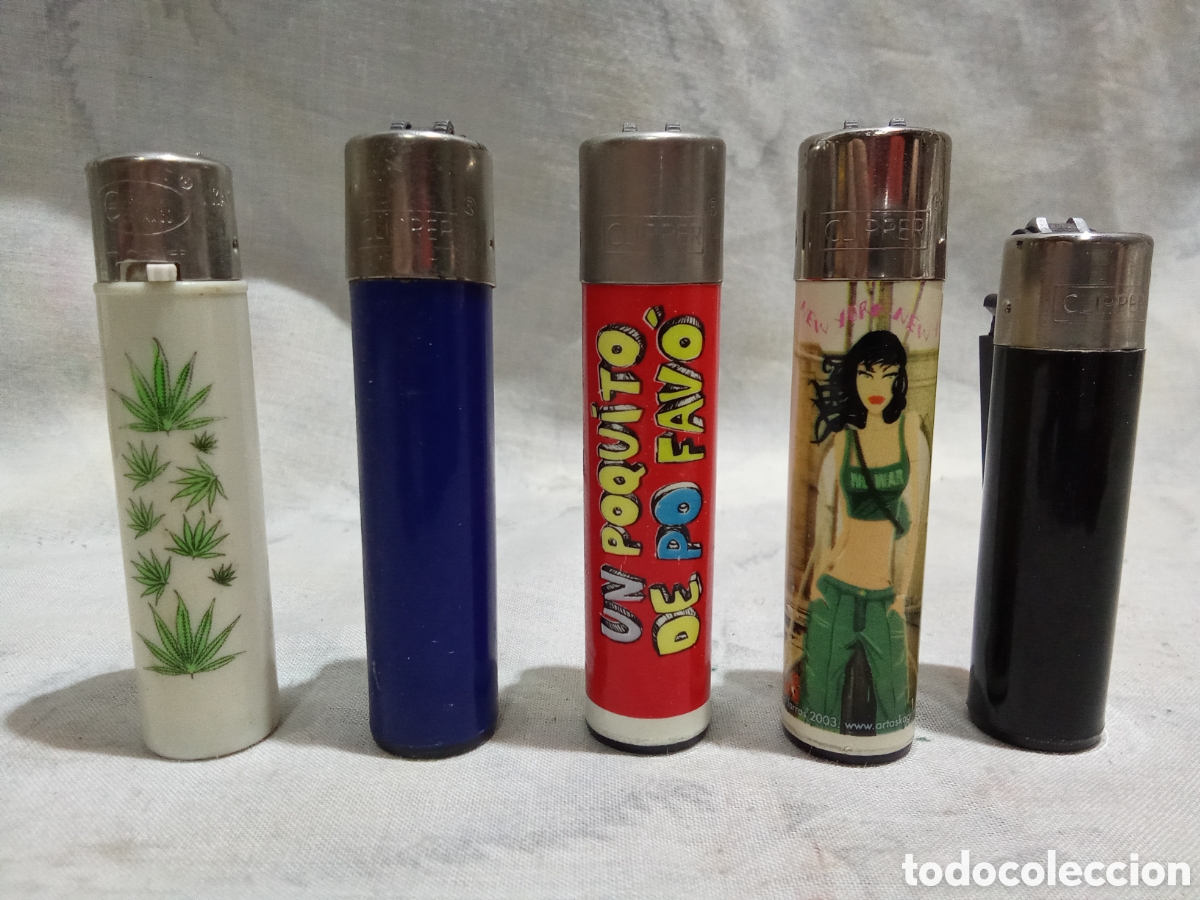 Coleccionismo: LOTE DE 5 MECHEROS CLIPPER - Foto 1