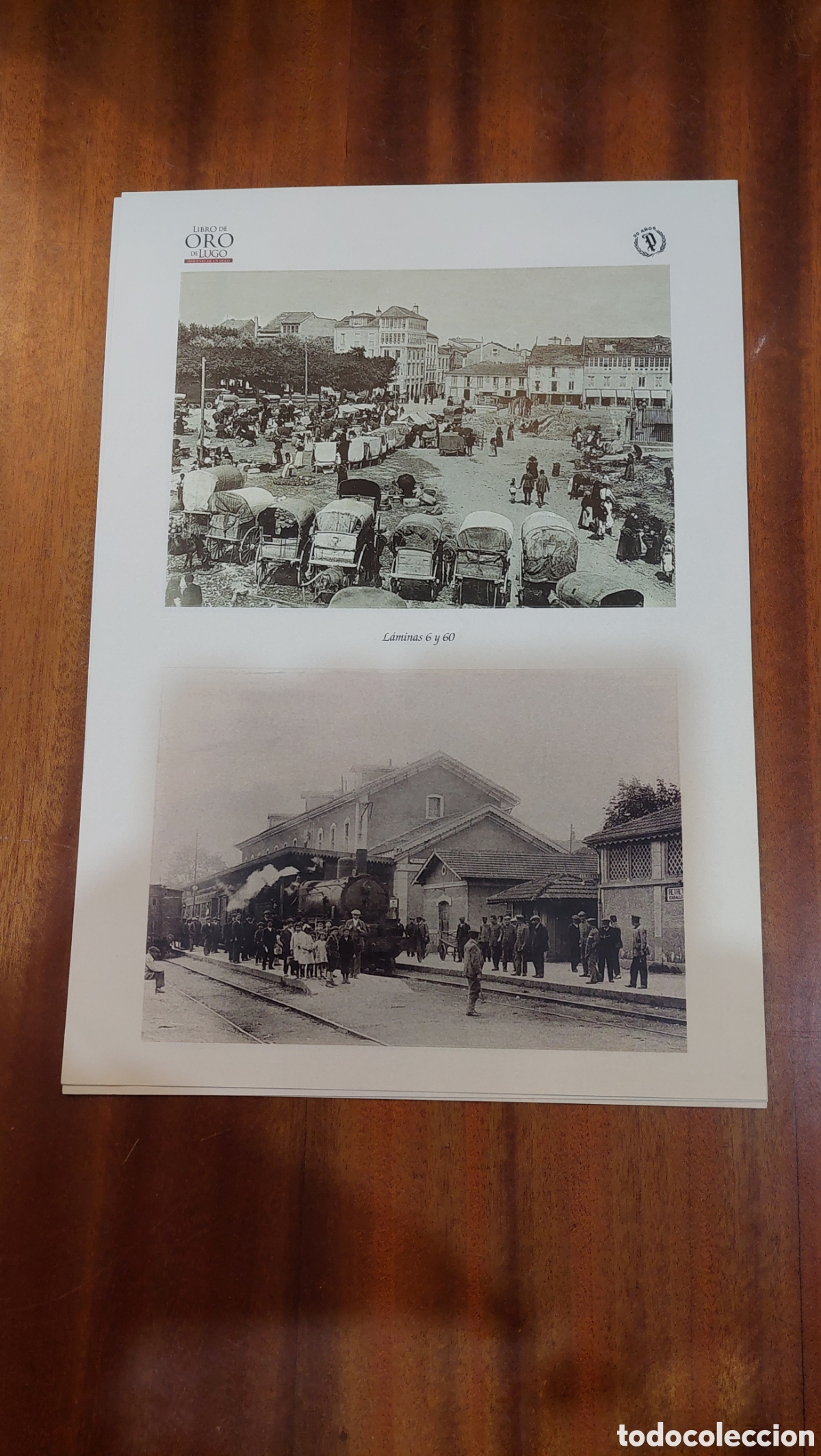Collezionismo: L&aacute;mina cromo libro oro de lugo tren estaci&oacute;n mercado L&aacute;mina 6 y 60