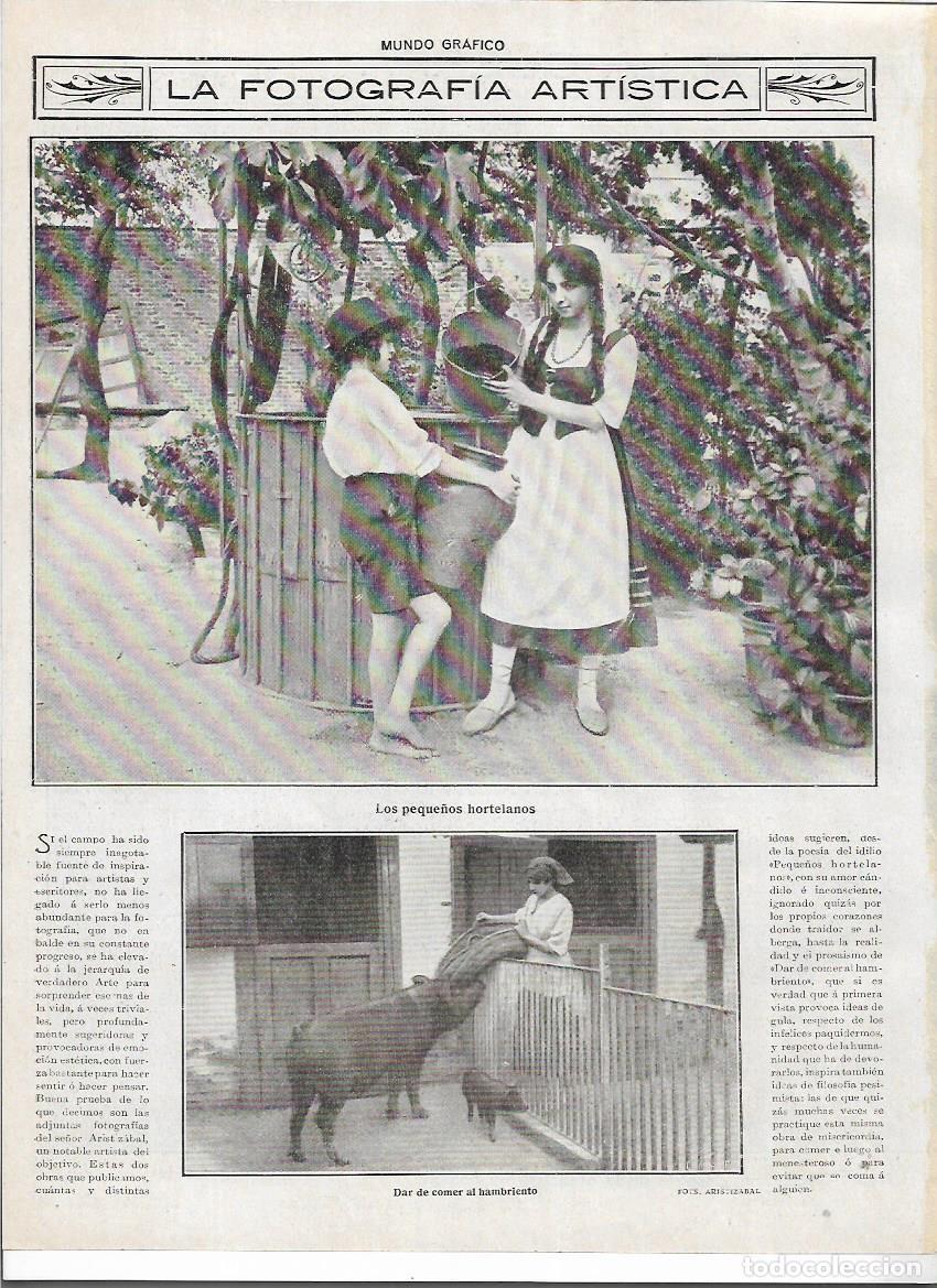 Colecionismo: A&Ntilde;O 1916 RECORTE PRENSA FOTOGRAFIA ARTISTICA FOTOGRAFO ARISTIZABAL