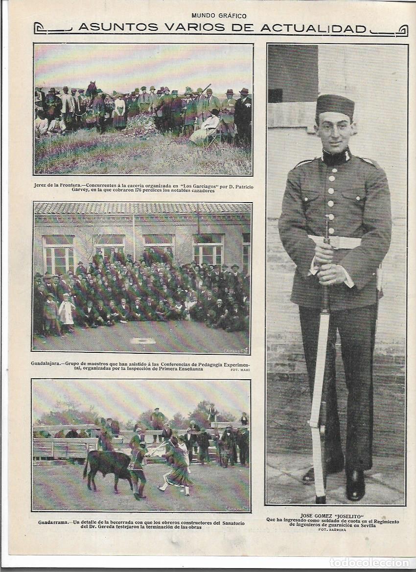 Colecionismo: A&Ntilde;O 1916 RECORTE PRENSA JEREZ DE LA FRONTERA CAZA CACERIA LOS GARCIAGOS PATRICIO GARVEY
