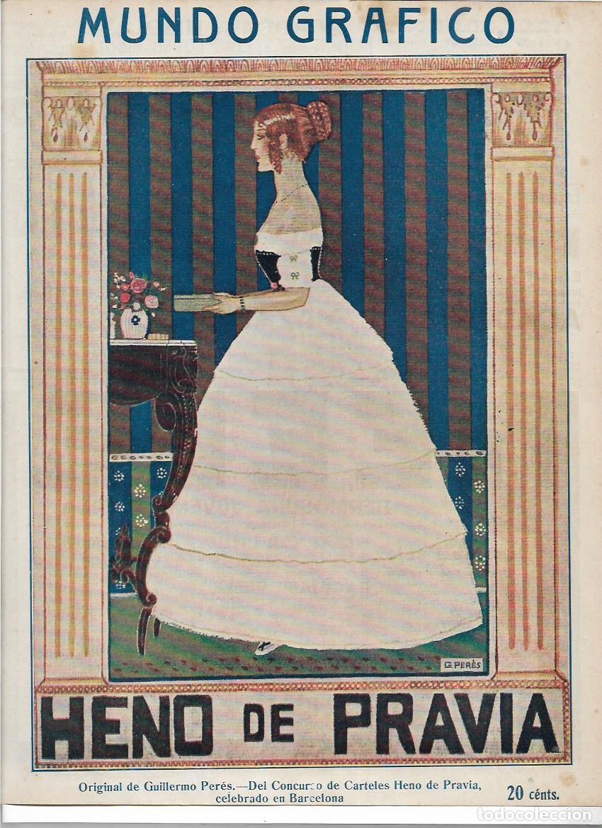 Colecionismo: A&Ntilde;O 1916 RECORTE PRENSA PUBLICIDAD CONCURSO CARTELES JABON HENO DE PRAVIA DIBUJO GUILLERMO PERES