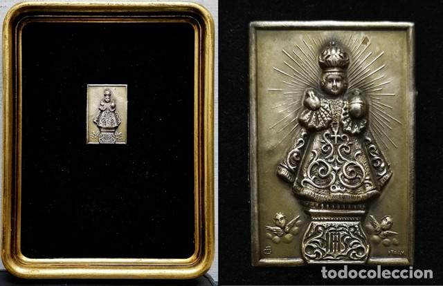 Coleccionismo: CUADRO ENMARCADO RELIEVE EN ESTA&Ntilde;O DE NI&Ntilde;O JESUS DE PRAGA - CUADRO-730