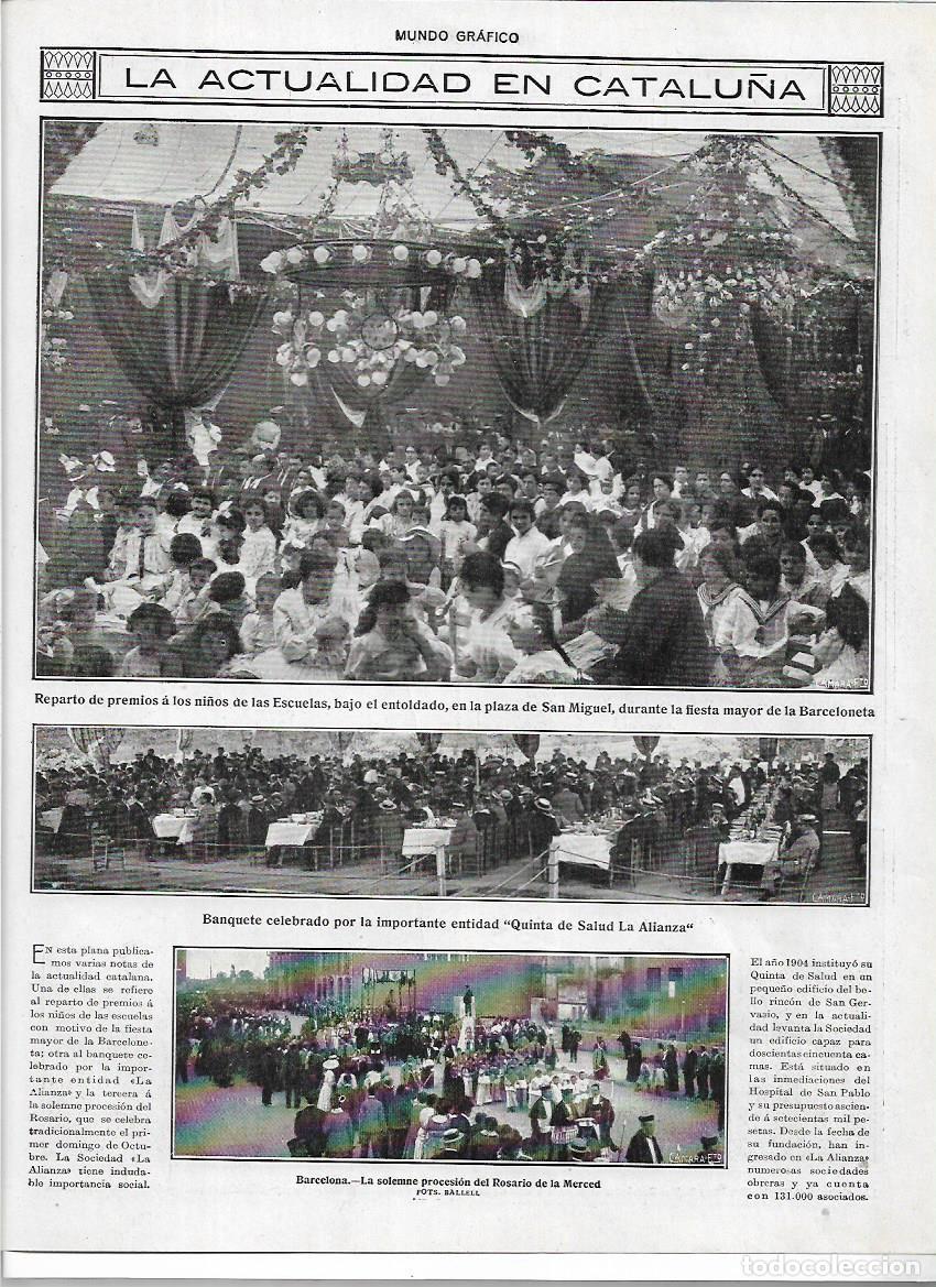 Colecionismo: A&Ntilde;O 1916 RECORTE PRENSA BARCELONA SOLEMNE PROCESION DEL ROSARIO DE LA MERCED