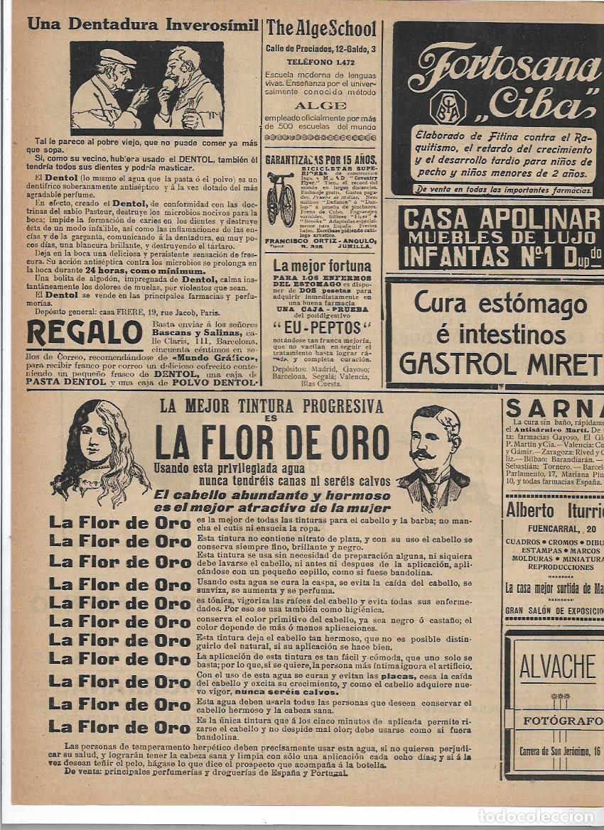 Colecionismo: A&Ntilde;O 1916 RECORTE PRENSA PUBLICIDAD DENTOL HIGINIENE BUCAL CUIDADO BOCA DIENTES DENTIFRICO