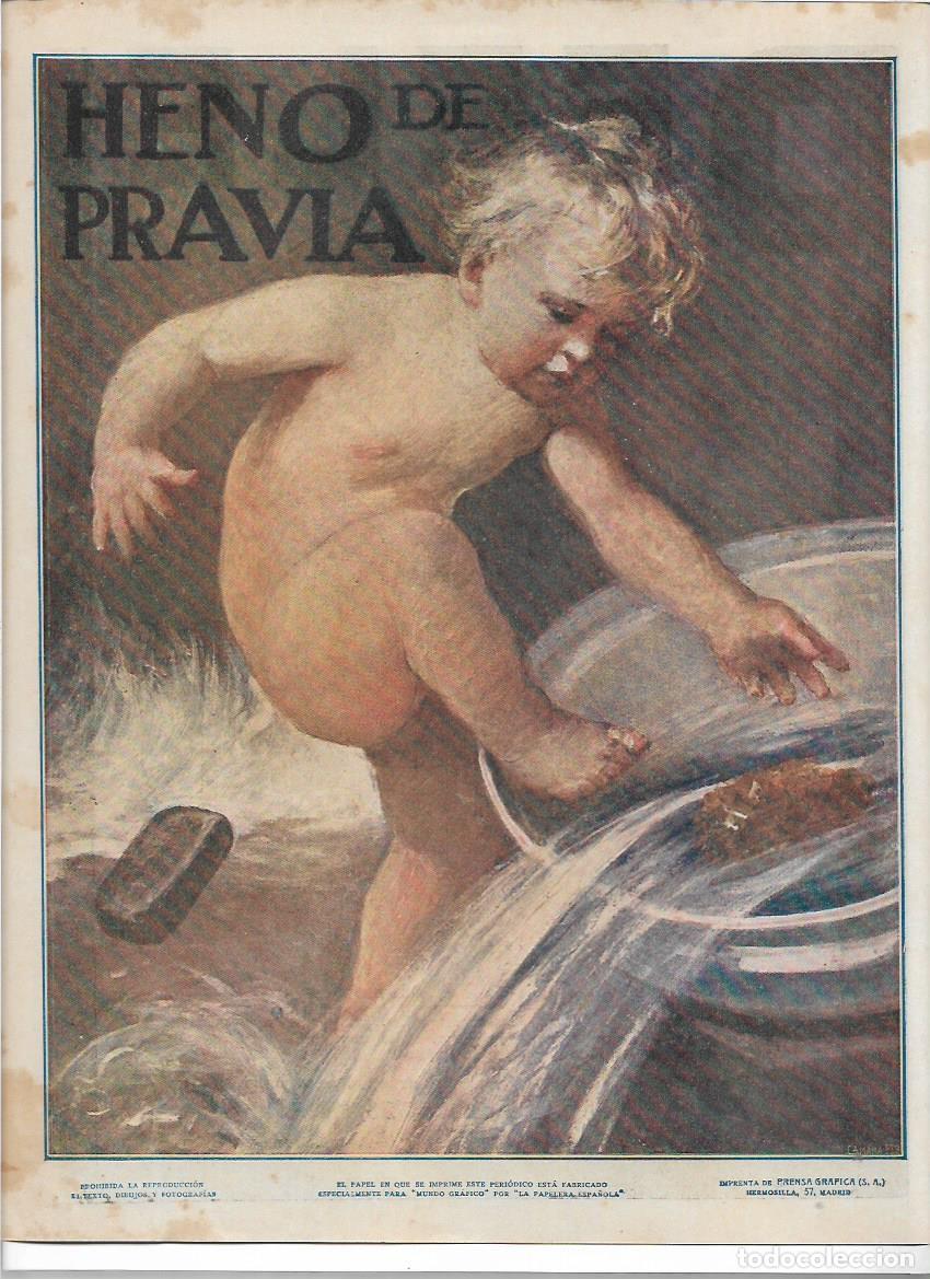 Colecionismo: A&Ntilde;O 1916 RECORTE PRENSA PUBLICIDAD JABON HENO DE PRAVIA PAPEL FABRICADO EN LA PAPELERA ESPA&Ntilde;OLA
