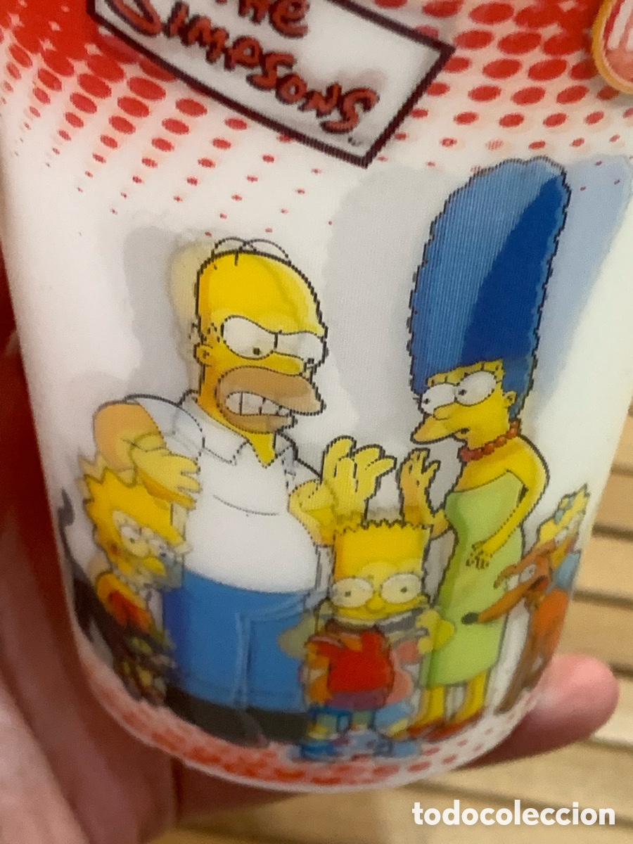 Coleccionismo: Vaso Nocilla hologr&aacute;fico Los Simpsons - Foto 2