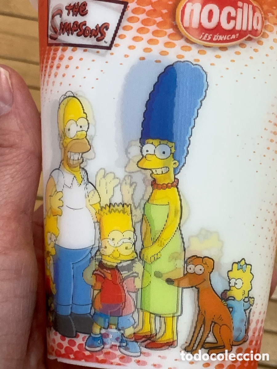 Coleccionismo: Vaso Nocilla hologr&aacute;fico Los Simpsons - Foto 3