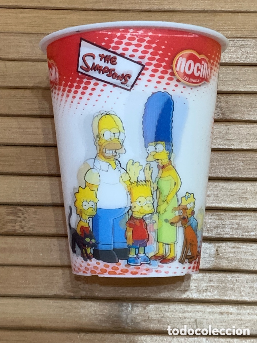 Coleccionismo: Vaso Nocilla hologr&aacute;fico Los Simpsons - Foto 1
