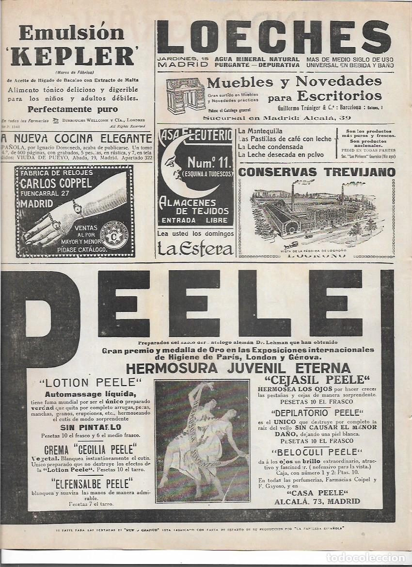 Collecting paper: A&Ntilde;O 1916 RECORTE PRENSA PUBLICIDAD CASA PEELE PRODUCTOS DE BELLEZA CREMA DEPILATORIO LOTION