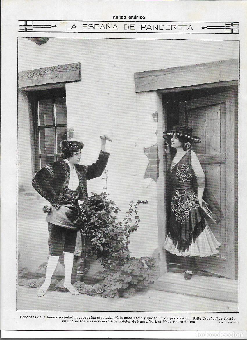Colecionismo: A&Ntilde;O 1916 RECORTE PRENSA NUEVA YORK FIESTA ANDALUZA BAILE ESPA&Ntilde;OL TRAJES TIPICOS