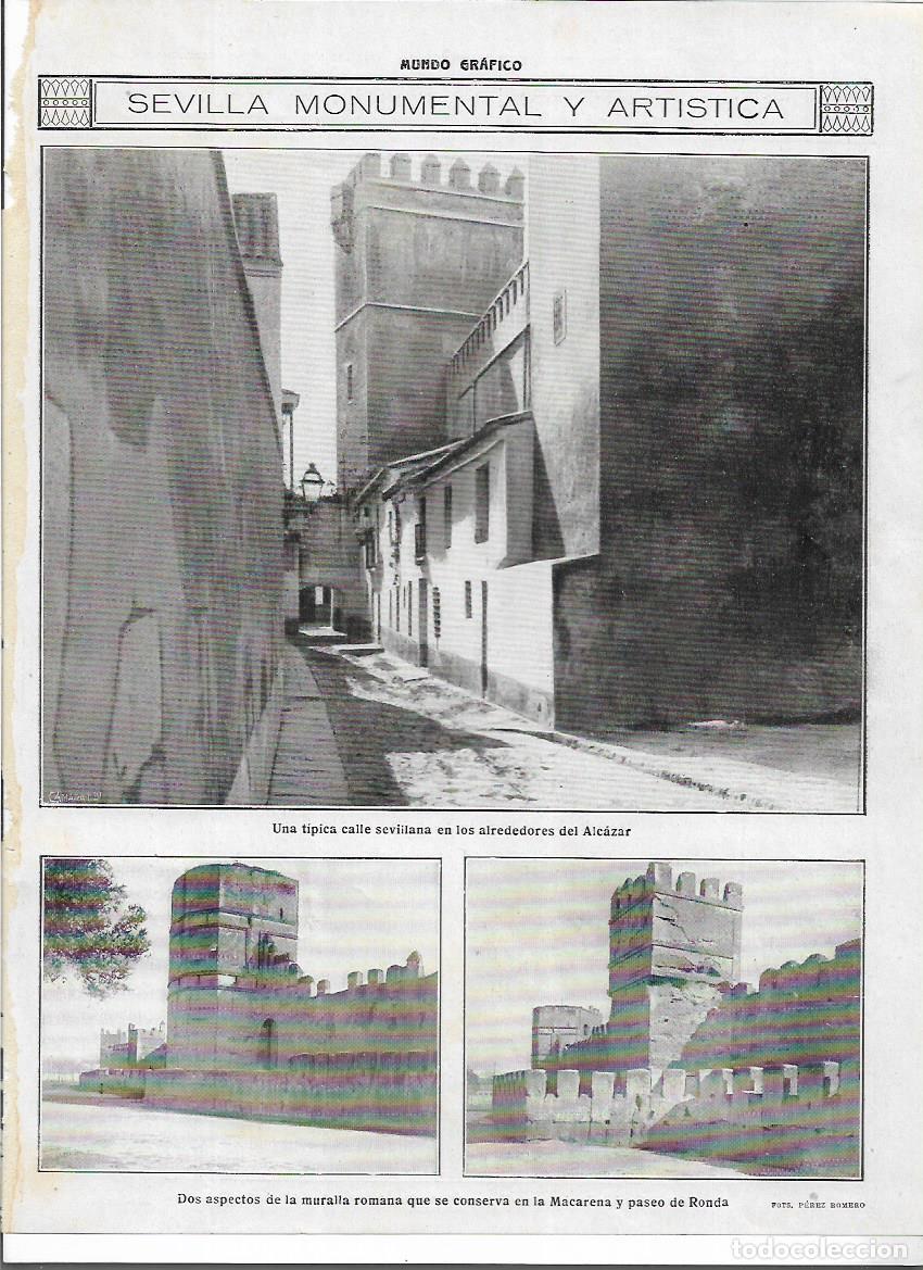 Colecionismo: A&Ntilde;O 1916 RECORTE PRENSA SEVILLA CALLE ALREDEDOR DEL ALCAZAR MURALLA ROMANA LA MACARENA PASEO RONDA