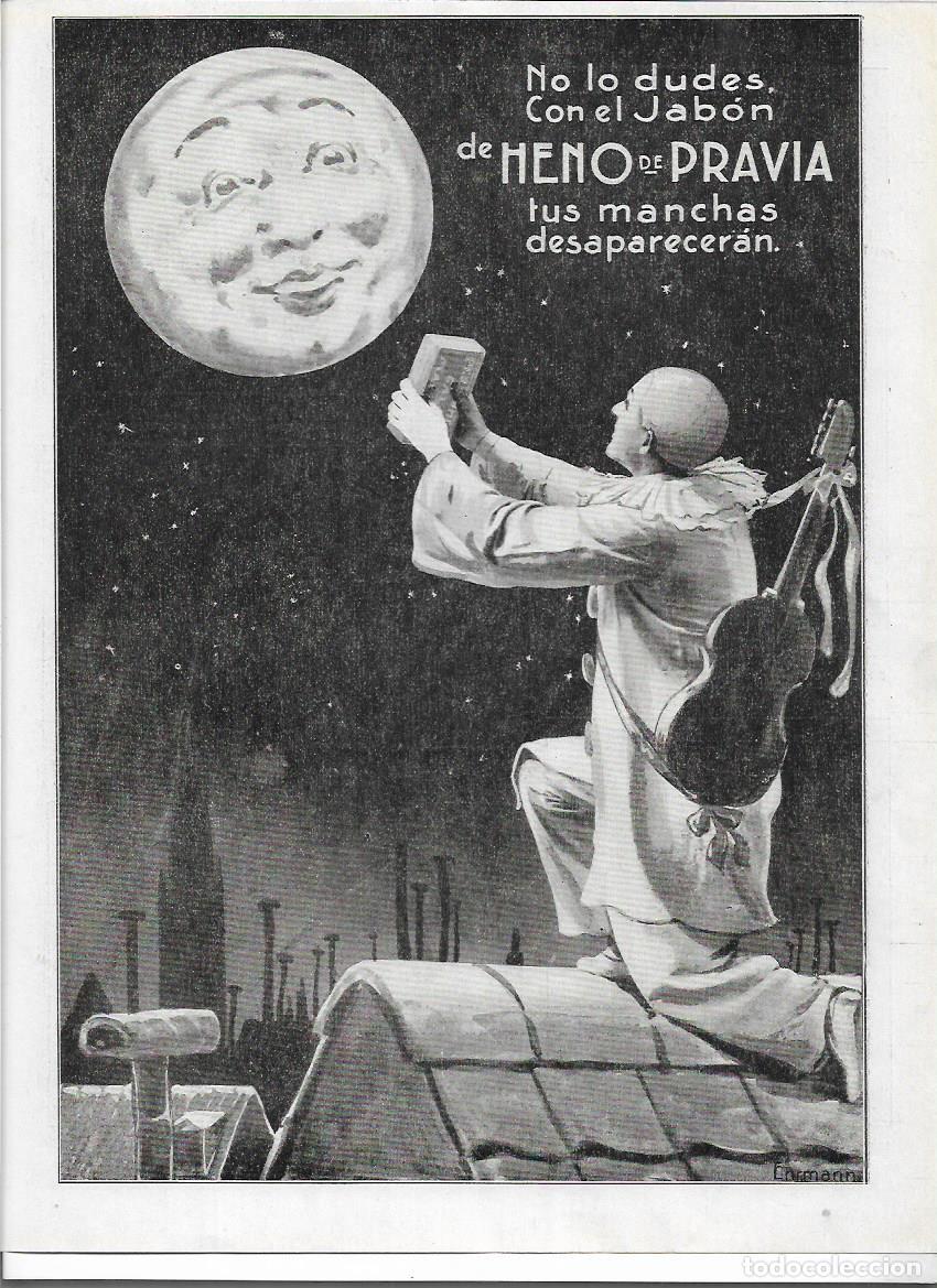Colecionismo: A&Ntilde;O 1916 RECORTE PRENSA PUBLICIDAD PASTILLA DE JABON HENO DE PRAVIA