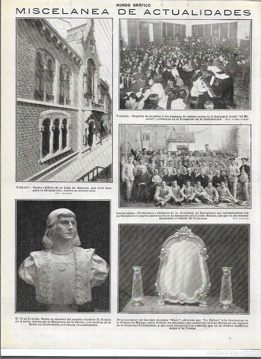 Colecionismo: A&Ntilde;O 1916 RECORTE PRENSA VALENCIA REPARTO PREMIOS SOCIEDAD CORAL EL MICALET UNIVERSIDAD