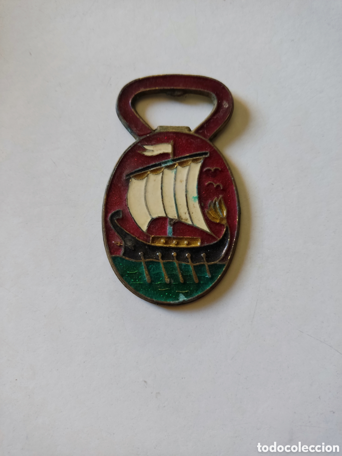Coleccionismo: Abrebotellas barco vikingo - Foto 1