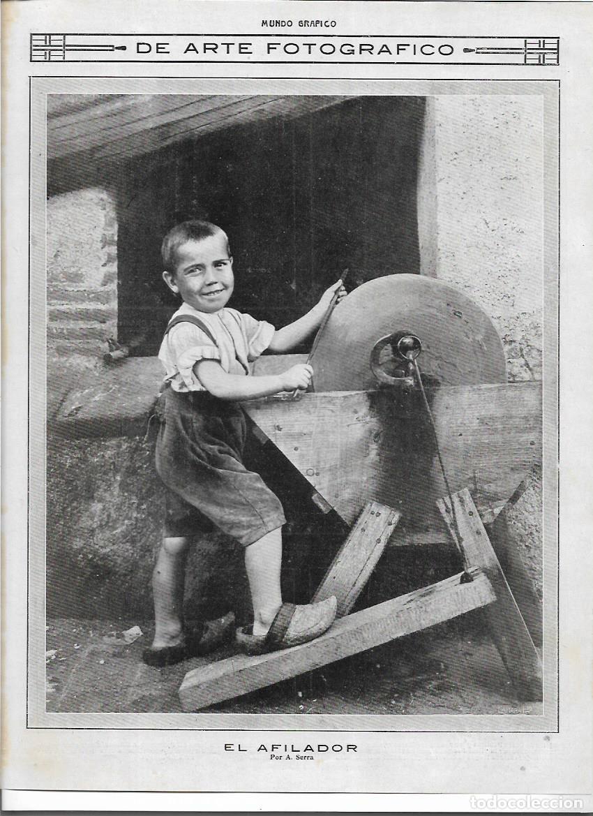 Colecionismo: A&Ntilde;O 1916 RECORTE PRENSA ARTE FOTOGRAFIA ARTISTICA EL AFILADOR FOTOGRAFO J SERRA NI&Ntilde;O