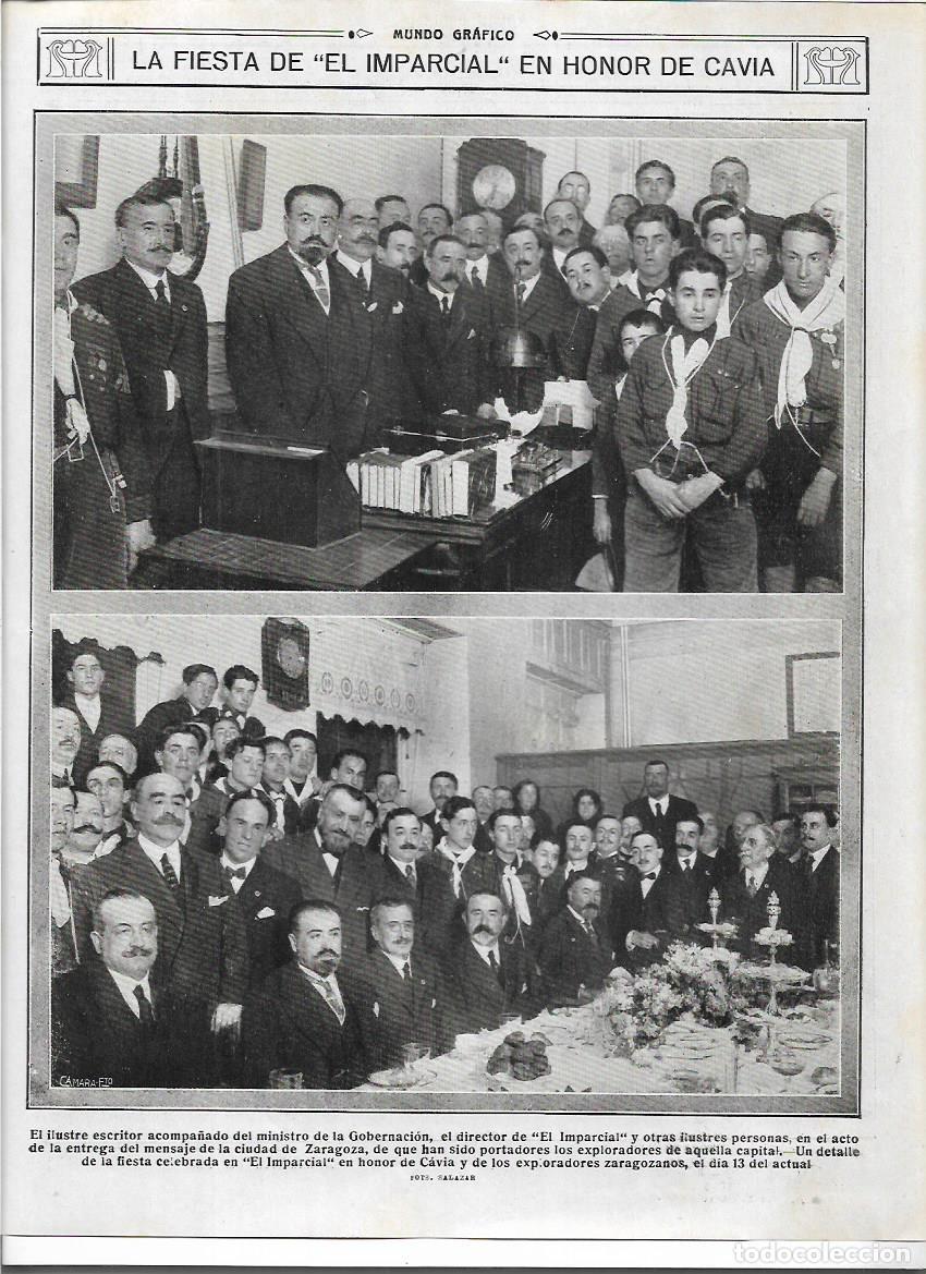 Colecionismo: A&Ntilde;O 1916 RECORTE PRENSA ZARAGOZA EXPLORADORES FIESTA HOMENAJE A CAVIA DIRECTOR EL IMPARCIAL