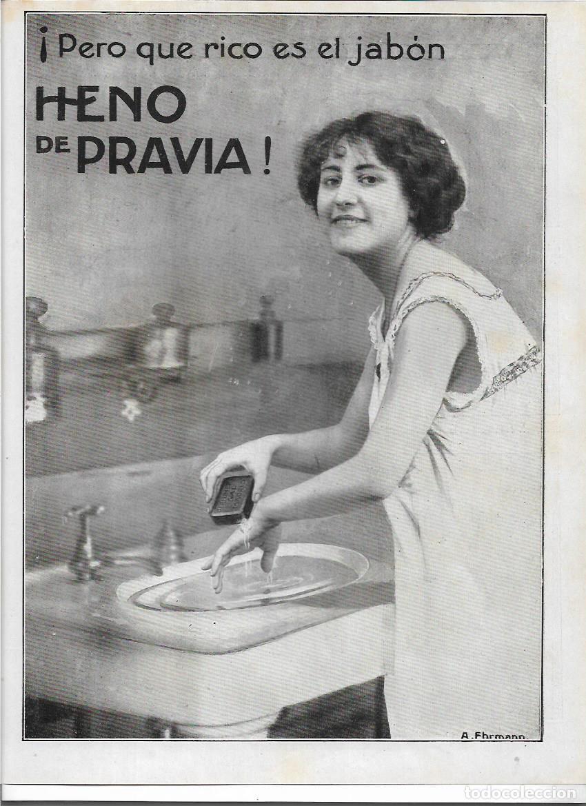 Colecionismo: A&Ntilde;O 1916 RECORTE PRENSA PUBLICIDAD PASTILLA DE JABON HENO DE PRAVIA