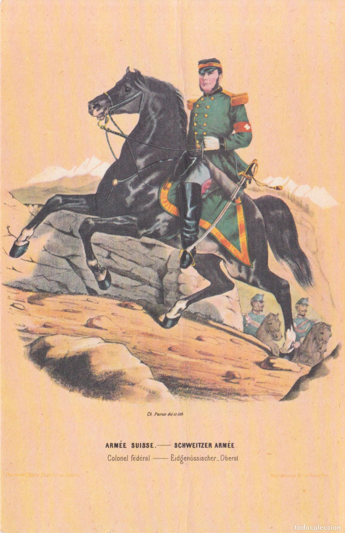 Coleccionismo: 4 REPRODUCCIONES GRABADOS SIGLO XIX DE SOLDADOS DEL EJERCITO SUIZO &ndash; SELECCIONES READER'S DIGEST