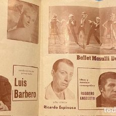 Coleccionismo: PROGRAMA DE MANO TEATRO FUENCARRAL MADRID, ESPERANZA ROY, 12 BLUEBELL GIRLS 1969