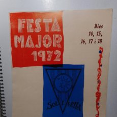 Coleccionismo: PROGRAMA FIESTA FESTA MAJOR SOLIVELLA TARRAGONA 1972. COMPAÑIA MATILDE ALMENDROS. CONJUNTO MOVE