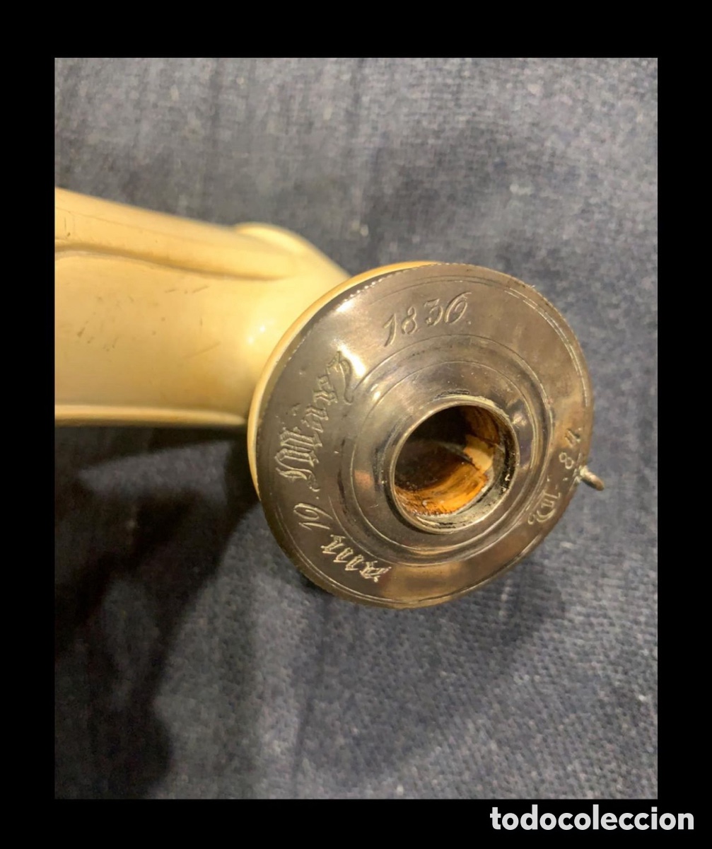 Coleccionismo: Pipa de espuma de mar y plata. 1836 - Foto 5