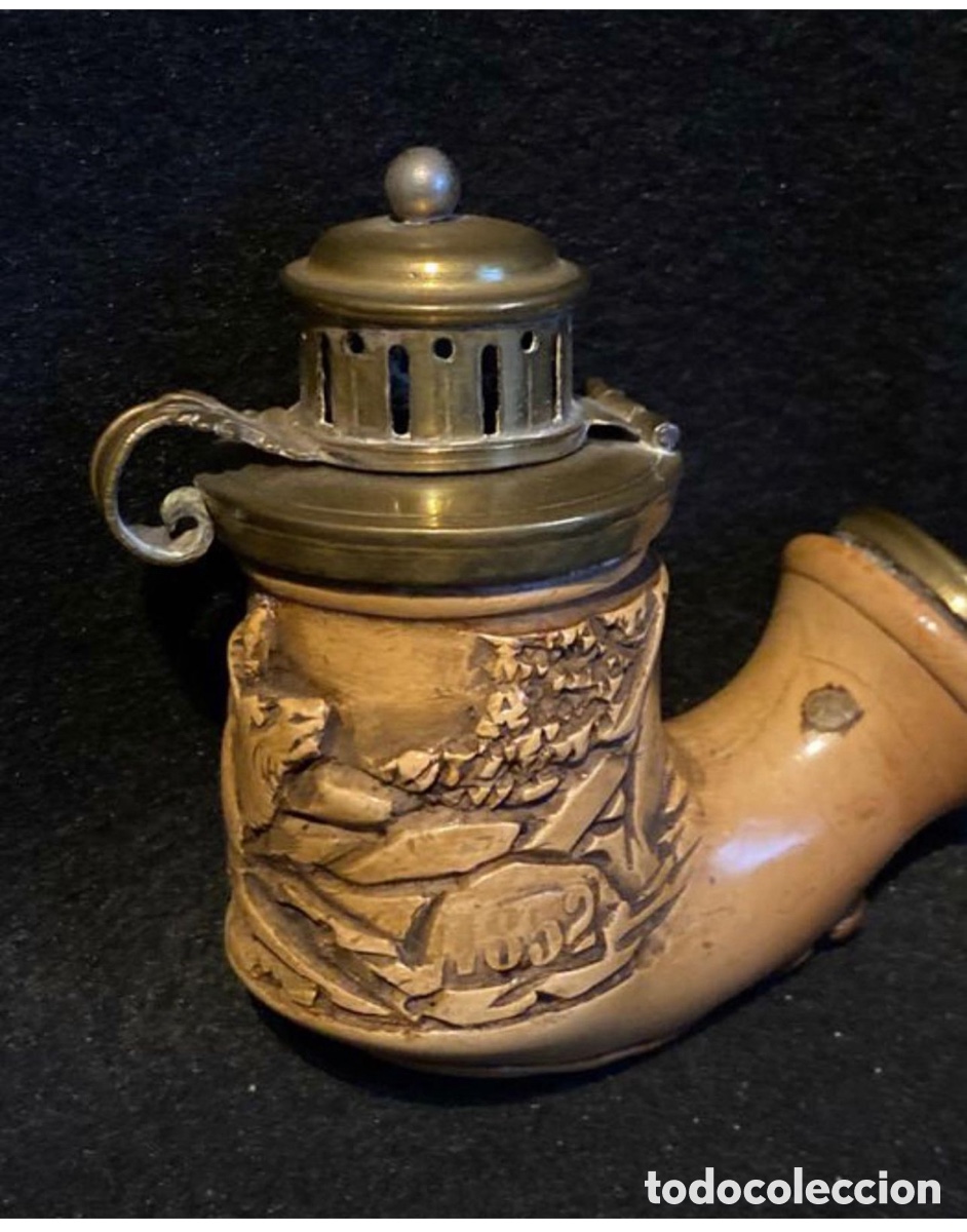 Coleccionismo: Pipa de espuma de mar. 1852 - Foto 1