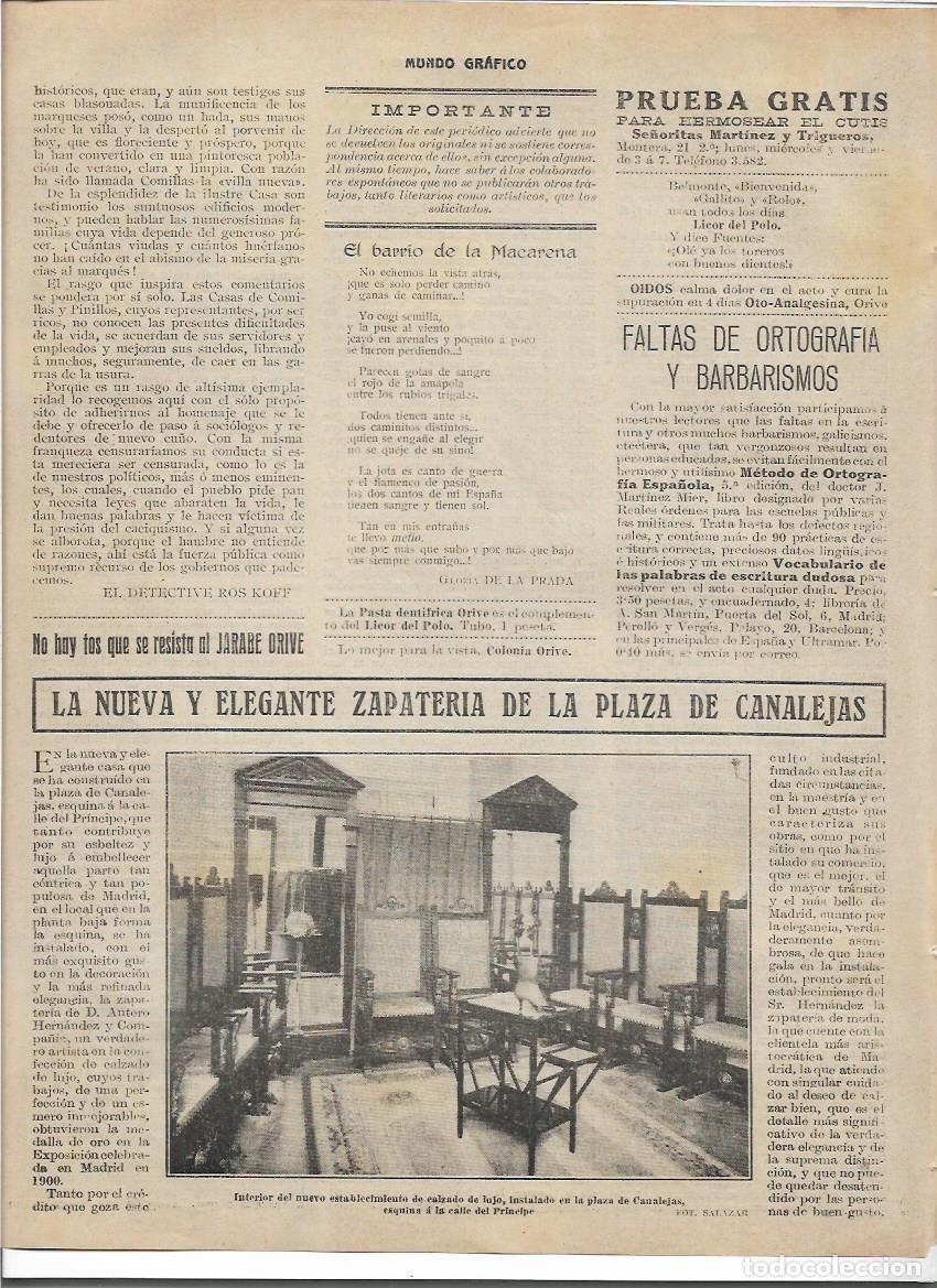 Collecting paper: A&Ntilde;O 1916 RECORTE PRENSA MADRID ANTERO HERNANDEZ NUEVA ZAPATERIA DE LUJO ELEGANTE PLAZA CANALEJAS