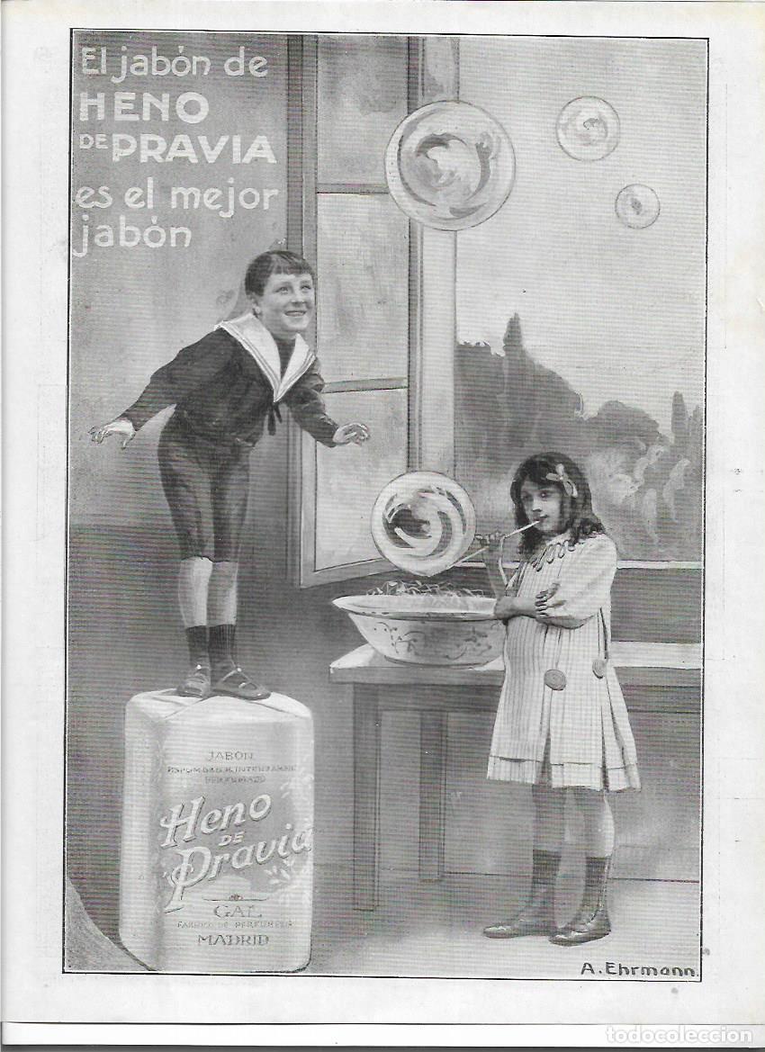 Sammelleidenschaft Papier: A&Ntilde;O 1916 RECORTE PRENSA PUBLICIDAD PASTILLA DE JABON HENO DE PRAVIA PERFUMERIA GAL