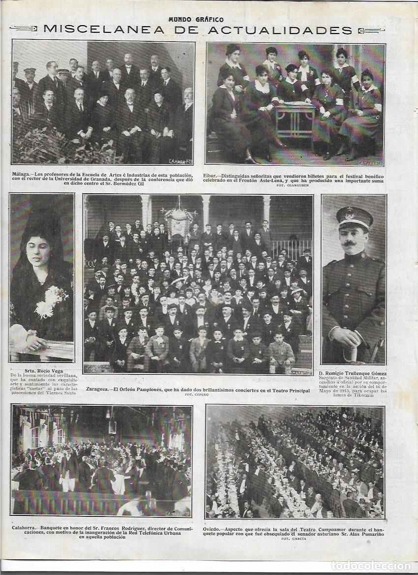 Sammelleidenschaft Papier: A&Ntilde;O 1916 RECORTE PRENSA CALAHORRA BANQUETE HOMENAJE FRANCOS RODRIGUEZ INAUGURACION RED TELEFONICA