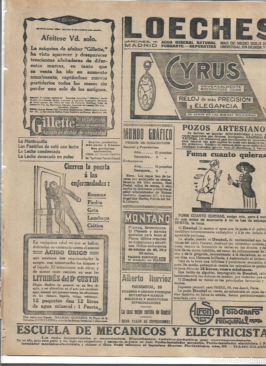 Collecting paper: A&Ntilde;O 1916 RECORTE PRENSA PUBLICIDAD LITHINES DEL DOCTOR DR GUSTIN ACIDO URICO REUMA CIATICA BEBIDAS