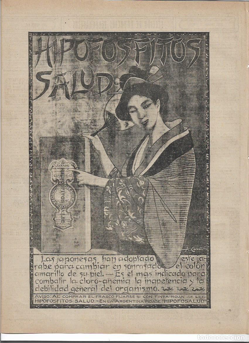 Collecting paper: A&Ntilde;O 1916 RECORTE PRENSA PUBLICIDAD HIPOFOSFITOS SALUD RECONSTITUYENTE APETITO