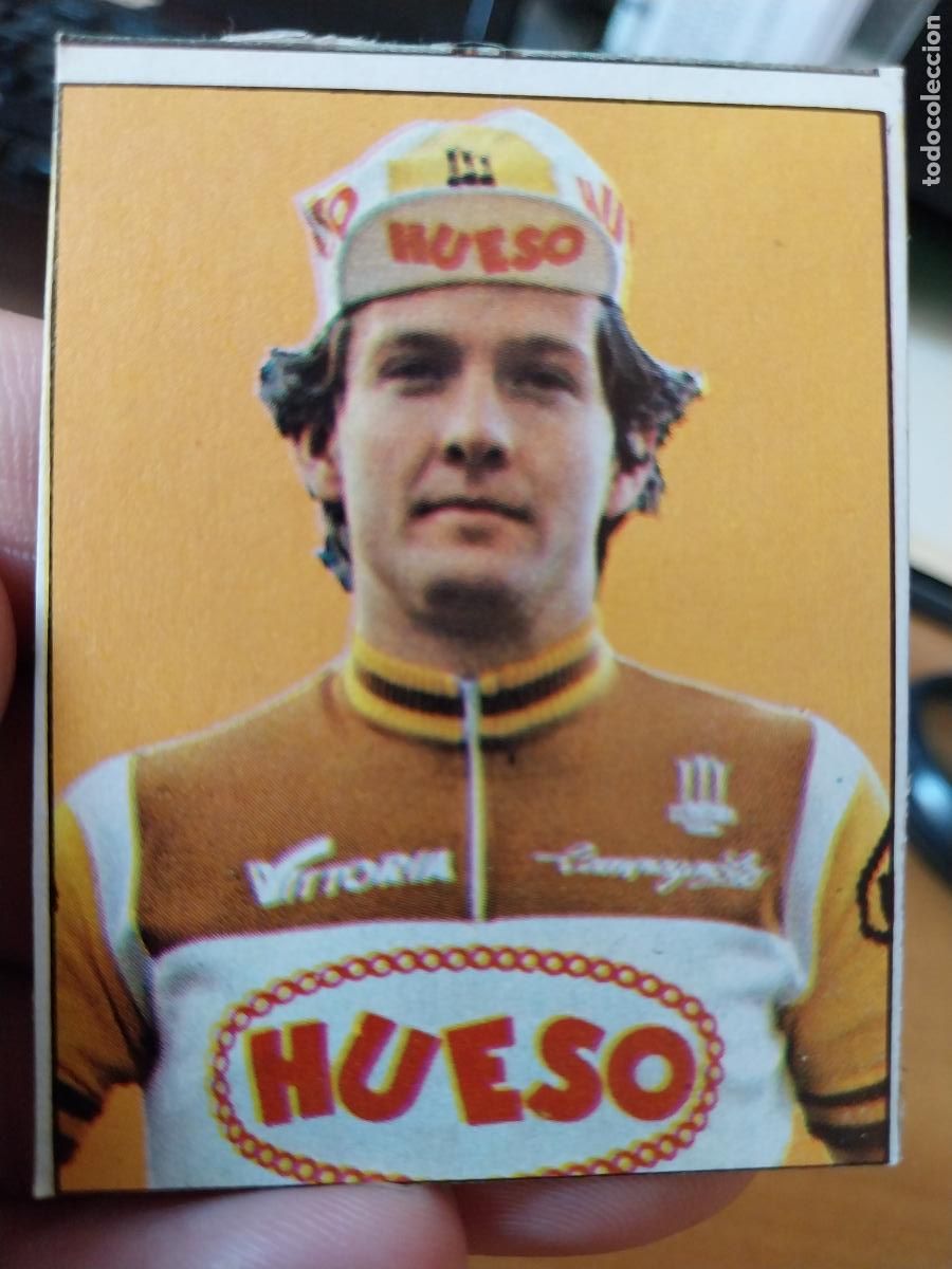 Coleccionismo: CALDENTEY 4 CHOCOLATE EQUIPO HUESO CICLISMO 1984 VUELTA CICLISTA CROMO RECUPERADO HUESITOS