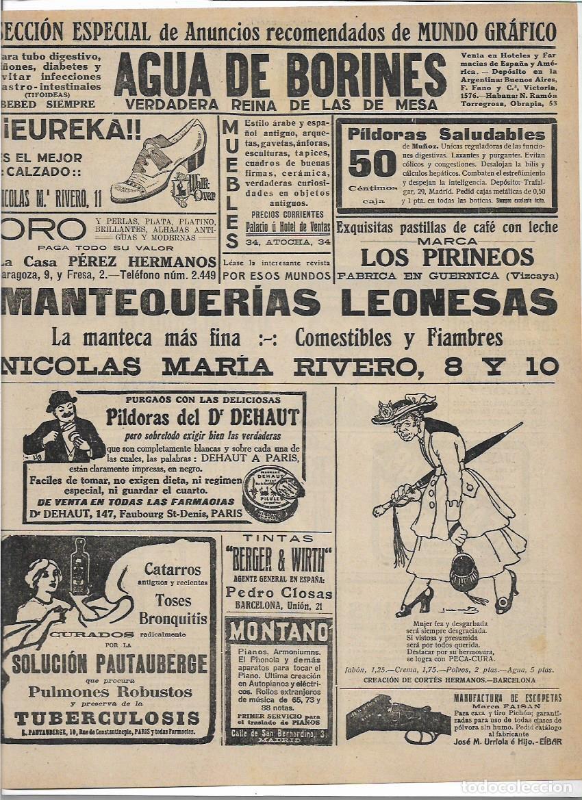 Collecting paper: A&Ntilde;O 1916 RECORTE PRENSA PUBLICIDAD PECA CURA PECA-CURA CORTES HERMANOS BARCELONA