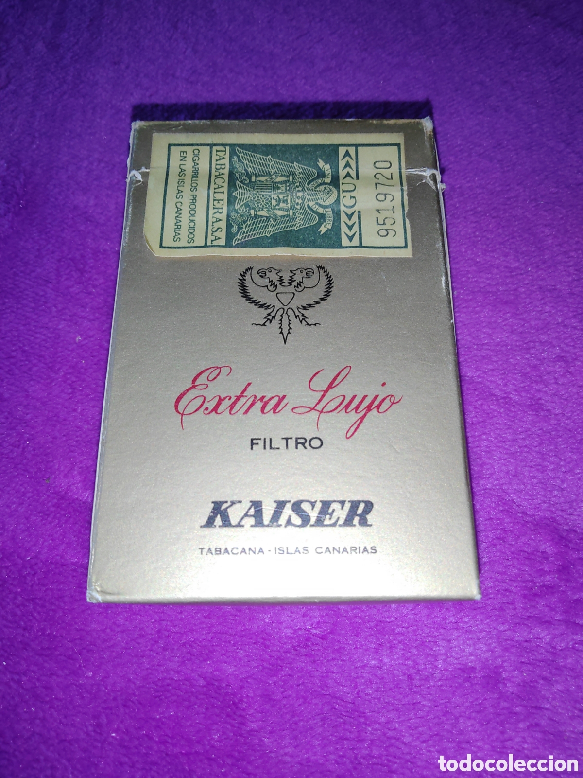 Coleccionismo: TABACO KAISER EXTRA LUJO FILTRO - Foto 2