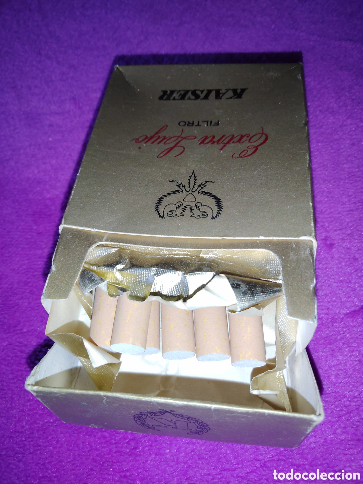 Coleccionismo: TABACO KAISER EXTRA LUJO FILTRO - Foto 3
