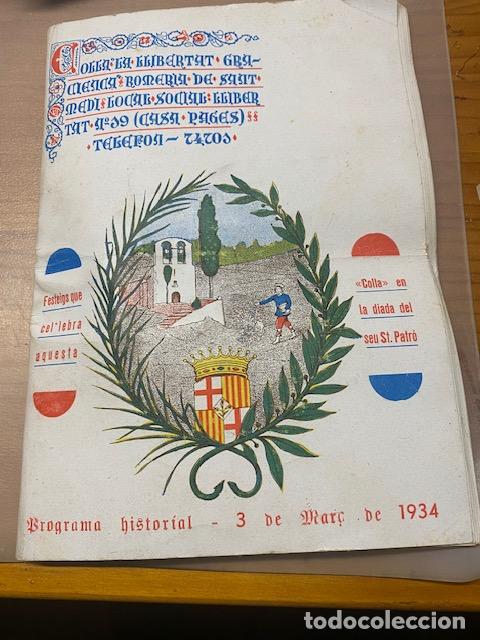 Colecionismo: BARCELONA. COLLA LA LLIBERTAT GRACIENCA, ROMERIA SANT MEDI 1934